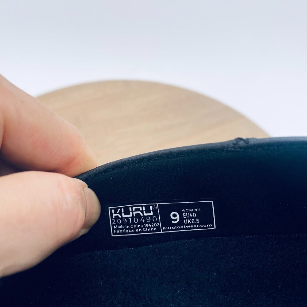 KURU Black and White Slip-On Athletic Shoes - Picture 5 of 11